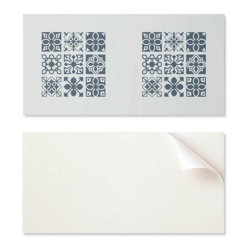 Self-Adhesive Vinyl Panel With Decorative Print 100x50 cm Geometric Patterns in Squares