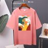 Vintage Printed Short Sleeve T-shirt Women Cotton O-neck Tees Female Chic Aesthetic Graphic Tees