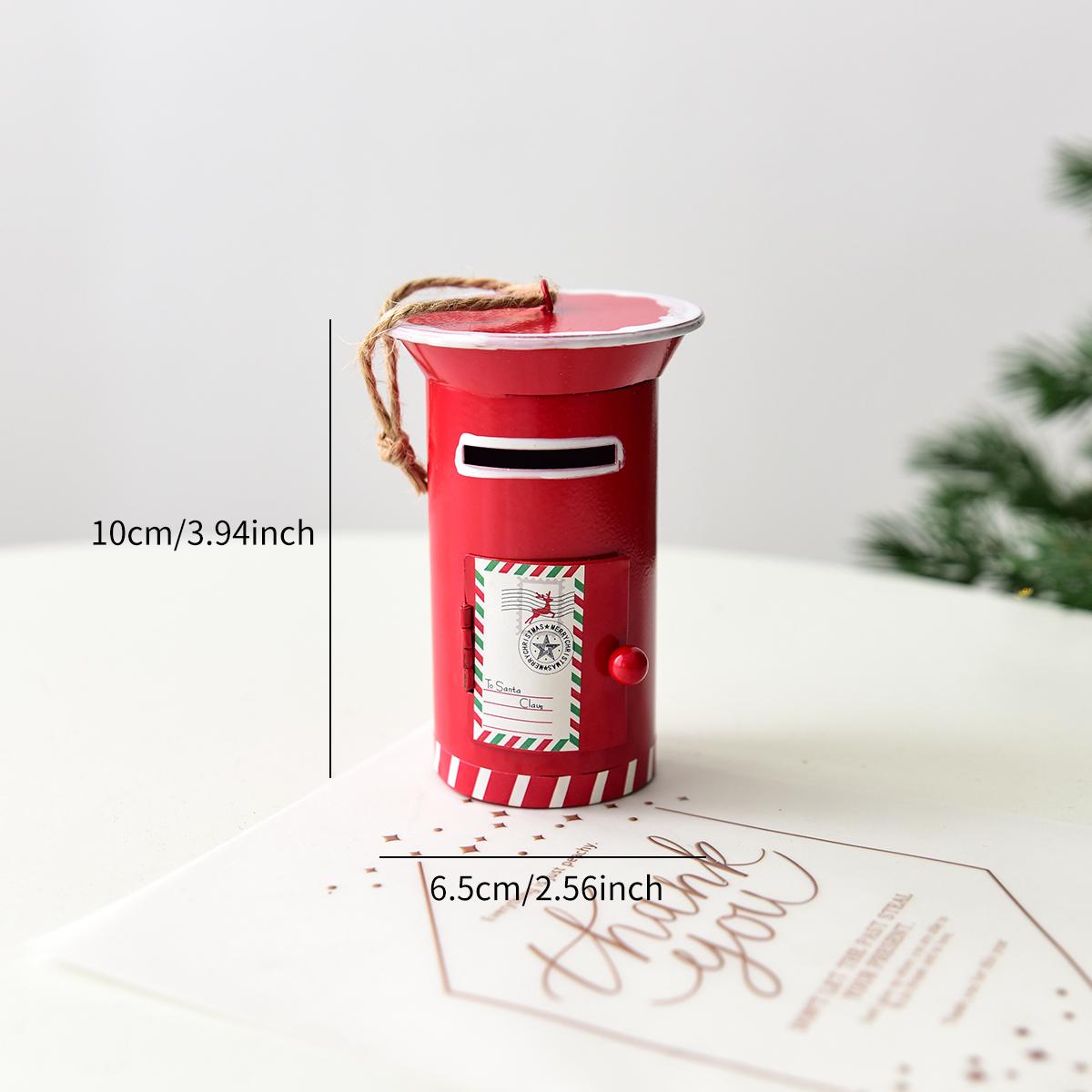 

1 Piece Christmas Metal Mailbox Decoration Hanging for Christmas Tree Decoration Home Window Decoration