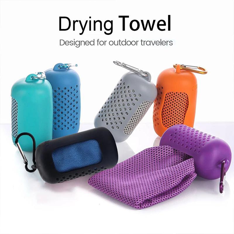 Cooling Towel Breathable Chilly Towel Sports Towel With Storage Box Yoga Towel Gym Towel For Indoor & Outdoor Activities