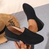 Suede Loafers Women Round Toe Toe Slip-on Walk Shoes Ladies Daily Lightweight Office Commuting Flat Shoes Woman