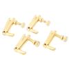 4 STÜCKE Geige Feinstimmer Goldfarbenes Metall Verschleißfest Saitenfeineinsteller für 4/4 3/4 Geige