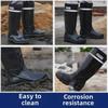 Men's Reflective High-Top Waterproof Non-Slip Rain Boots - Fashionable, Thickened Night Rubber Shoes