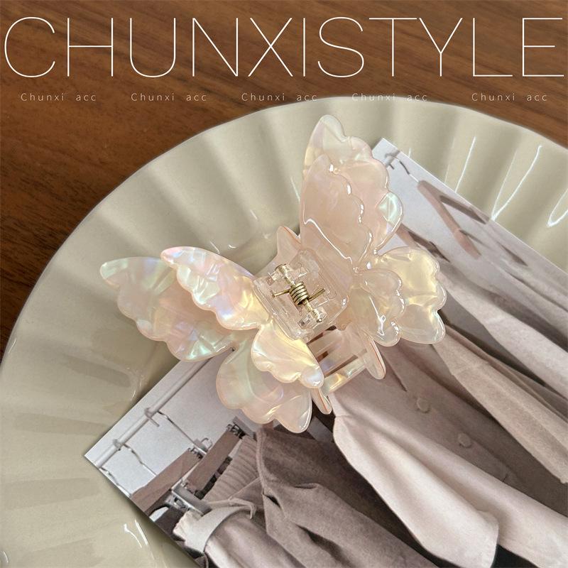 Dazzling Double-Layer Butterfly Claw Clip: High-End 2024 Fairy Hair Accessory