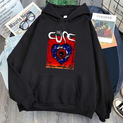 Hudební skupina The Cure Heavy Mental Pánské ležérní mikiny s dlouhým rukávem Kreslené mikiny Gotický styl Streetwear Pánská mikina