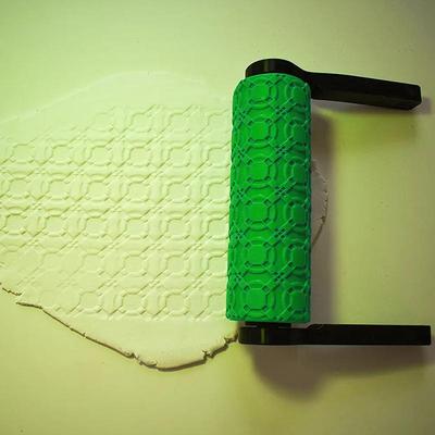 Tiles Texture Rollers Retro Embossing Roller For Soft Clay, Furniture, Pottery DIY Crafts Decorative Stencil Brushes