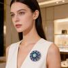 Fashionplant Lotus Gradient Enamel Large Flower Brooches For Women Clothing Coat Jewelry Accessries Gifts