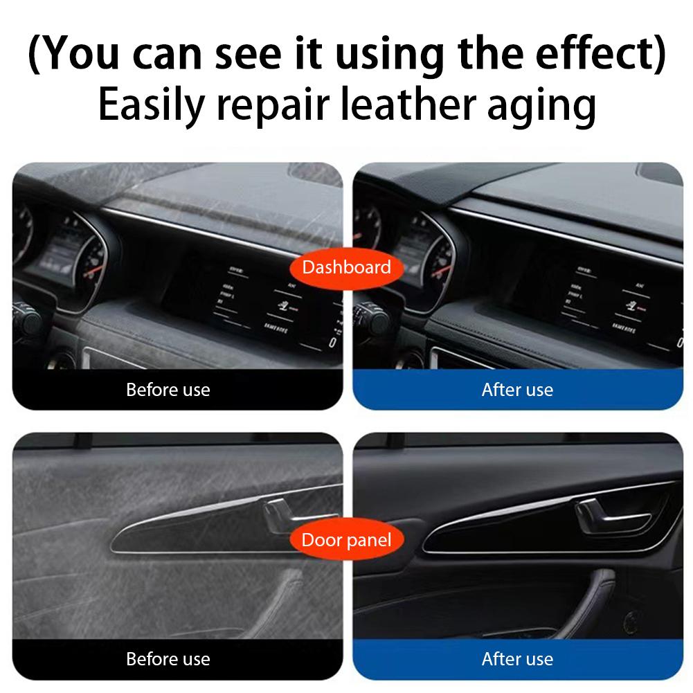 Car Leather Cleaner Liquid 100ml Leather Seats Polishing Refurbishing Liquid For Car Automobile Maintenance Nourishing Solution