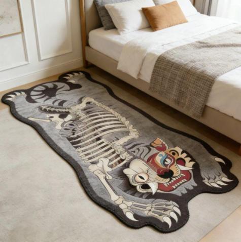 Creativity Bedroom Decor Irregular Shape Carpet Tiger Pattern Carpets for Living Room Anti Slip Cloakroom Floor Mat Washable Rug