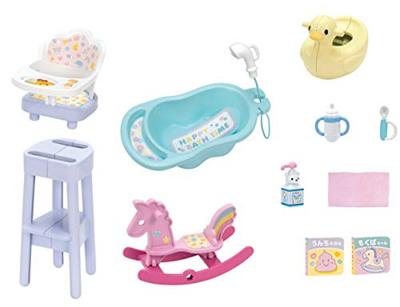 TAKARA TOMY Triplet Baby Care Doll Play Toy for Ages 3 and Meets Toy Safety Standards and ST Mark "Licca-chan LF-12 Set" Dress-up Up, Certified.