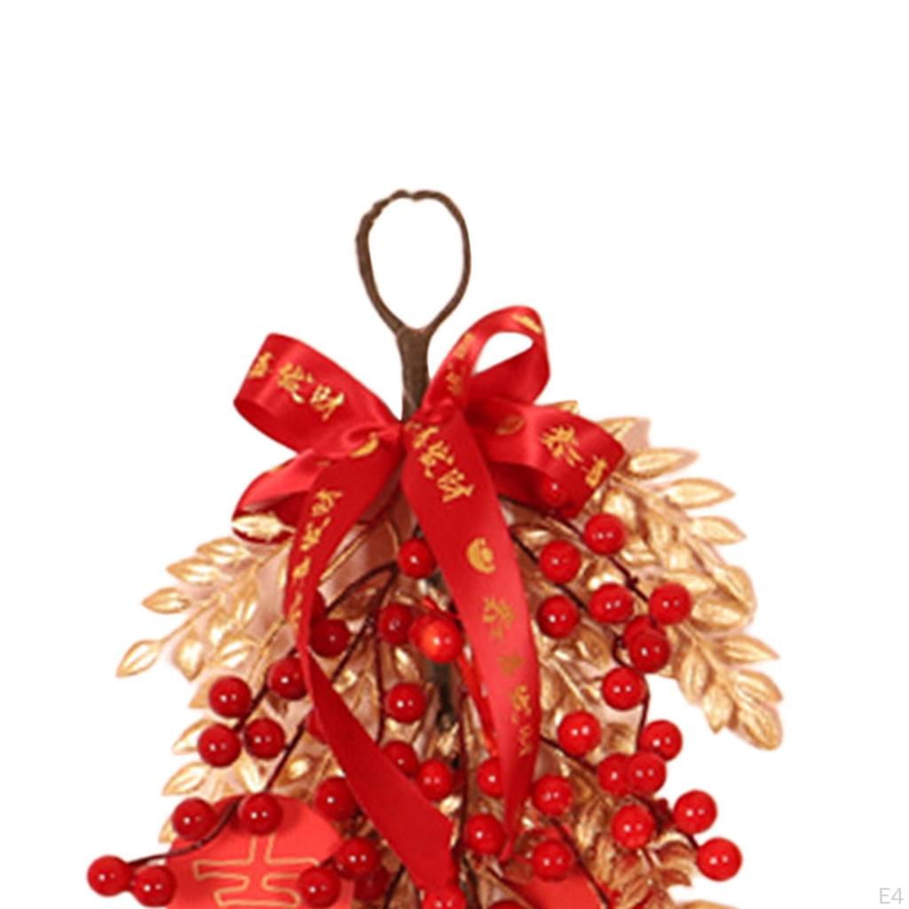 Chinese Year Decoration Oriental Handcraft Metal Wreath Traditional Hanging Ornamental Pendant