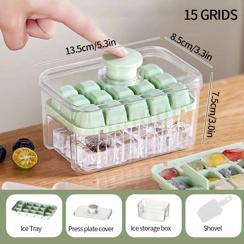 30 Grids Pressing Ice Cube Tray Block Mold Press Ice Making Mold Summer Ice Maker Tool Household Sealed Ice Maker Kitchen