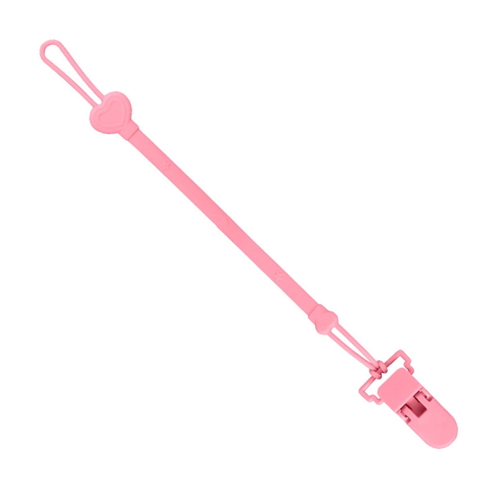 

Детская соска-пустышка с защитой от падения, силиконовый ремешок, держатель для пустышки, подвесной ремень розовый