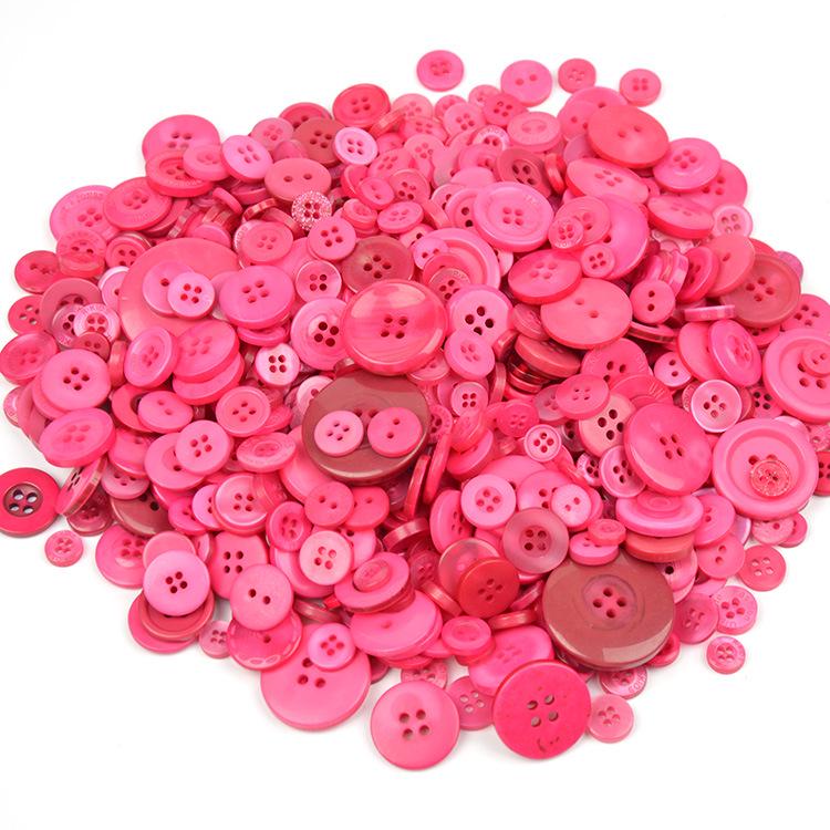 Available Now! Mixed Color Round Resin Buttons for DIY Crafts – Ideal for Handmade Button Art and Floral Designs.