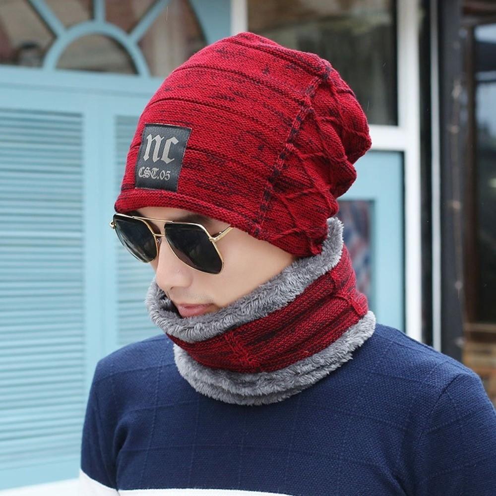 Windproof Pullover Cap Warm Face Shield New Hat Scarf Set  Unisex