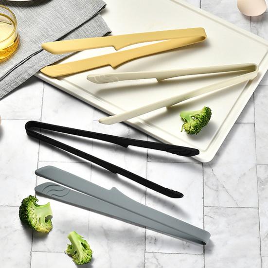 Non-Stick Silicone Tongs High Temperature Resistant Food Tongs Dishwasher Safe Kitchen Utensil for Grilling Steak Bread Food