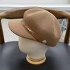 Autumn and Winter Wool Woolen Octagonal Hat Children's Versatile Duck Tongue Beret Retro Newsboy Hat