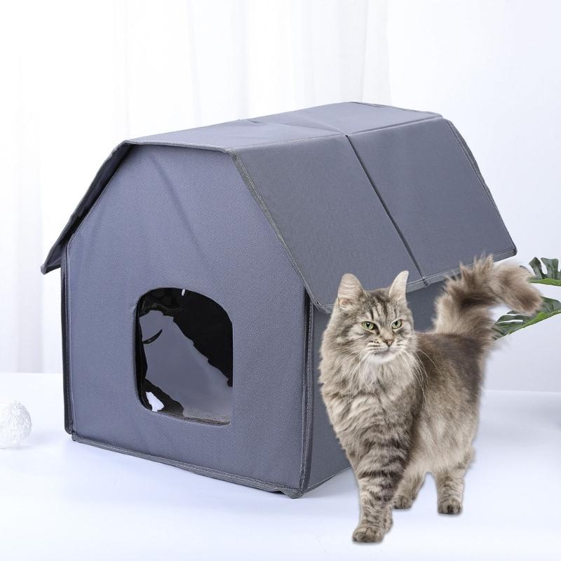 Insulated Outdoor Cats House Easy Assembly Design for Winter Waterproof Bed Tent Cats and Small Pet Warm House