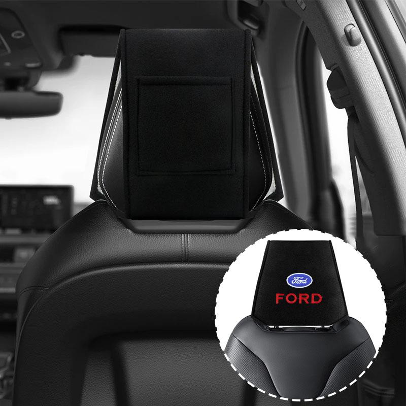 1/2pcs Car Accessories Seat Headrest Protective Covers For Ford Focus Mondeo Kuga Fiesta MK7 Escort Explorer Edge 2 4 MK2 MK4