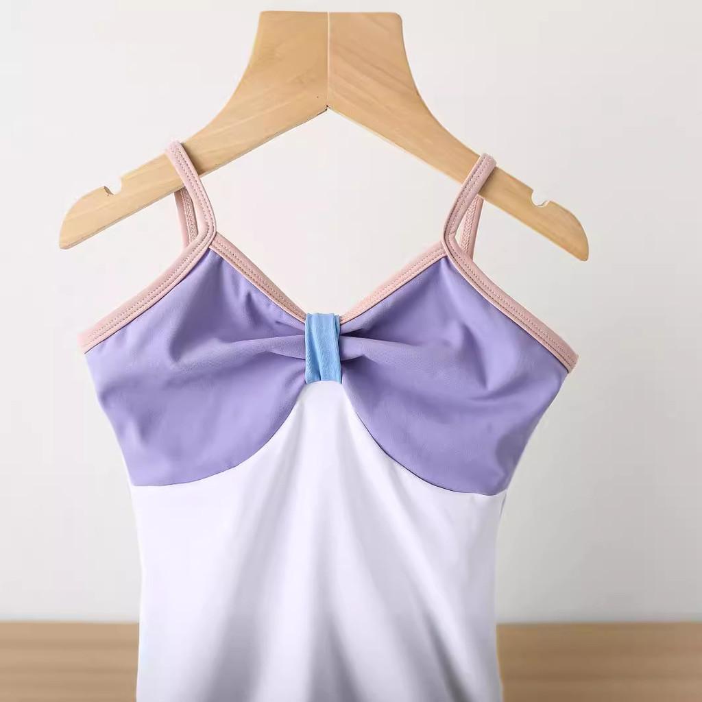 Children's Dance Costume Girls Ballet Dance Practice Costume Gymnastics Costume Suspender Body Suit