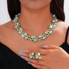 Dopamine Fashion Earrings & Necklace Set: Women's Niche Design, Versatile Bridal Clavicle Chain