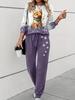 1116 New European and American Casual Versatile Fashion Animal Pattern Long-sleeve Crewneck Sweatshirt Set