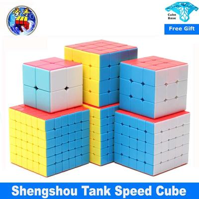 Shengshou Tank Magic Cube 2x2 3x3 4x4 5x5 6x6 7x7 8x8 Stickerless Sensou Speed Cube Educational Toys For Children Magico Cubo 
