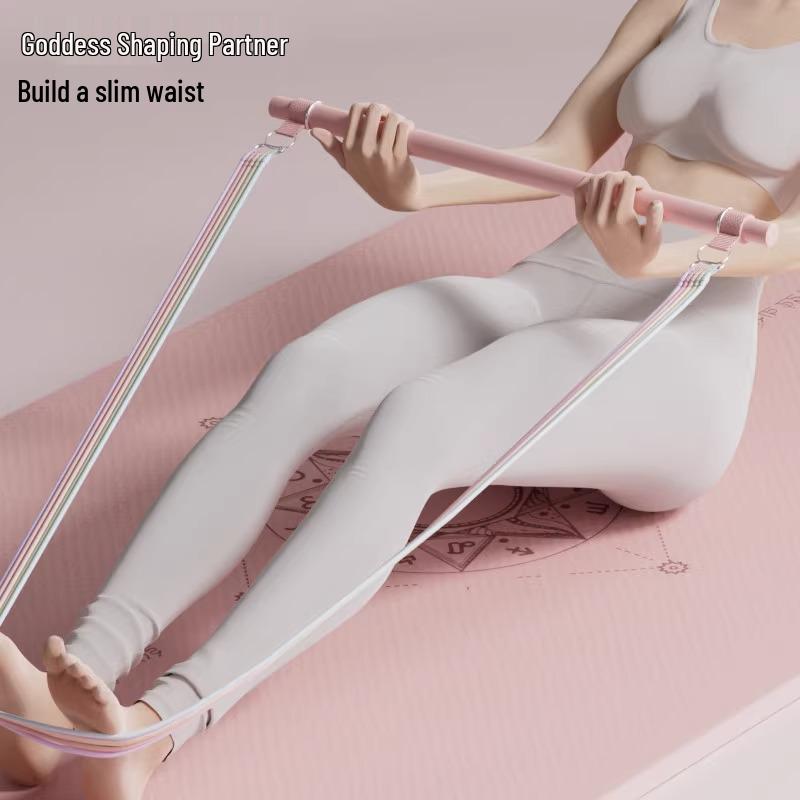 Set de Barra de Pilates de 12 Piezas para Entrenamiento Fitness y Yoga Multifuncional en Casa