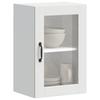 Vidaxl White Kitchen Wall Cabinet with Glass Doors, Porto
