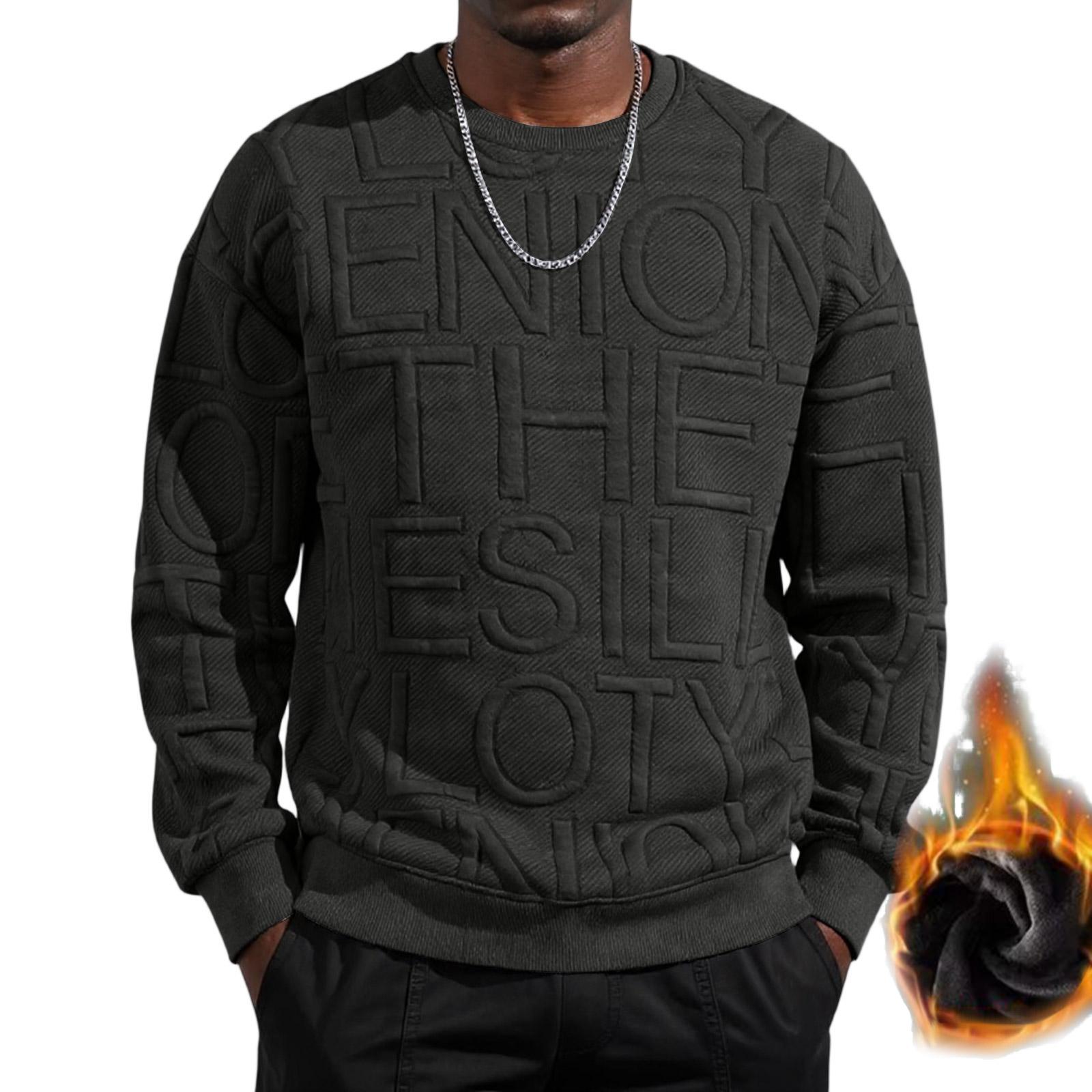 

Men s Hoodie Trend Loose Round Neck Pullover L