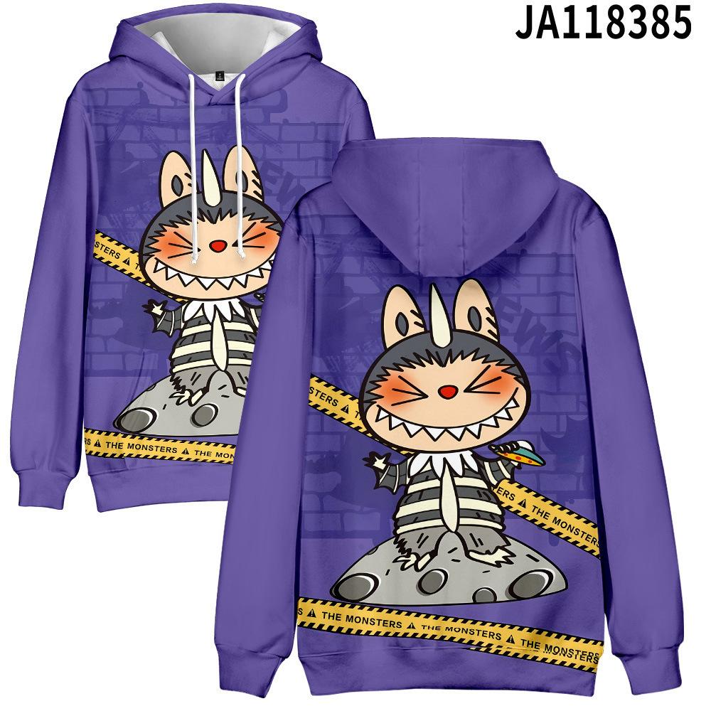 2025 New LABUBU Printed Children's Hoodie Cute Cartoon Style Girls' Hoodie Sportswear Casual Comfortable Style Top