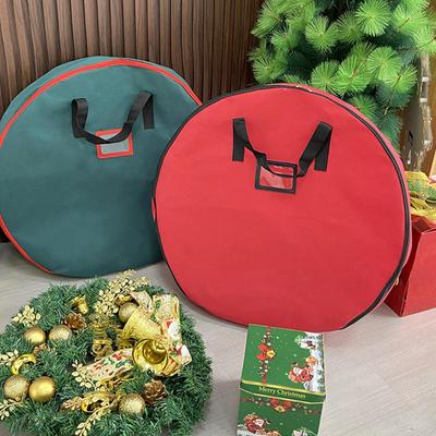 Christmas Storage Containers Christmas Wreath Storage Bag Tear Resistant Garland Organizer With Handles For Holiday Decoration