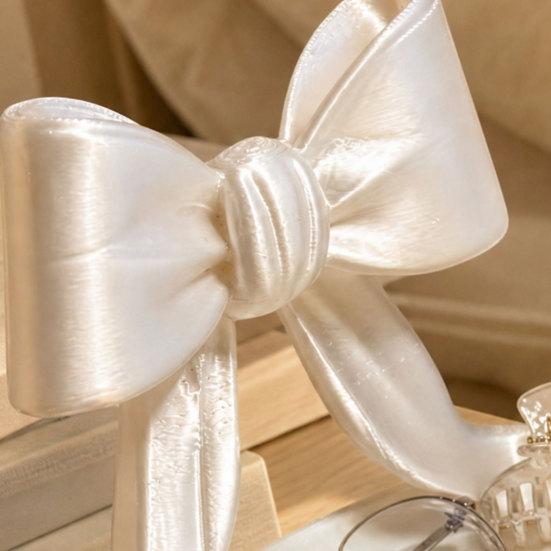 3D Printed Bow Jewelry Organizer Tray, Decorative Ribbon Bow Ring Holder for Rings Earrings Necklace, Vanity Storage Dish for Dresser, Desk, Vanity