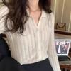 Women's Loose Thin Doll Collar Wool Cardigan - French Hollow Knit Sweater for Spring & Autumn