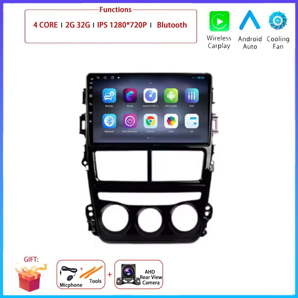 Android  Carplay Auto For Toyota Vios Yaris MT 2017 2018 - 2020 Car Radio Navigation GPS Multimedia Video Player DVD 5G WIFI