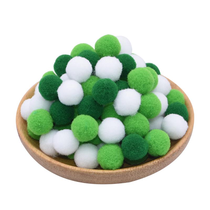 100Pcs 15-25mm Colorful Pompoms DIY Dolls Garment Handmade Material Soft Fluffy Pom Poms Ball For DIY Kids Toys Accessories