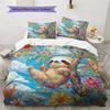 Jungle Sloth Pattern Bedding Quilt Set  Home Decoration  Gift (1 * Duvet Cover + 2 * Pillowcase  Without Core)