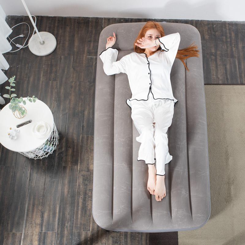 Single Foldable Inflatable Mattress for Home or Camping