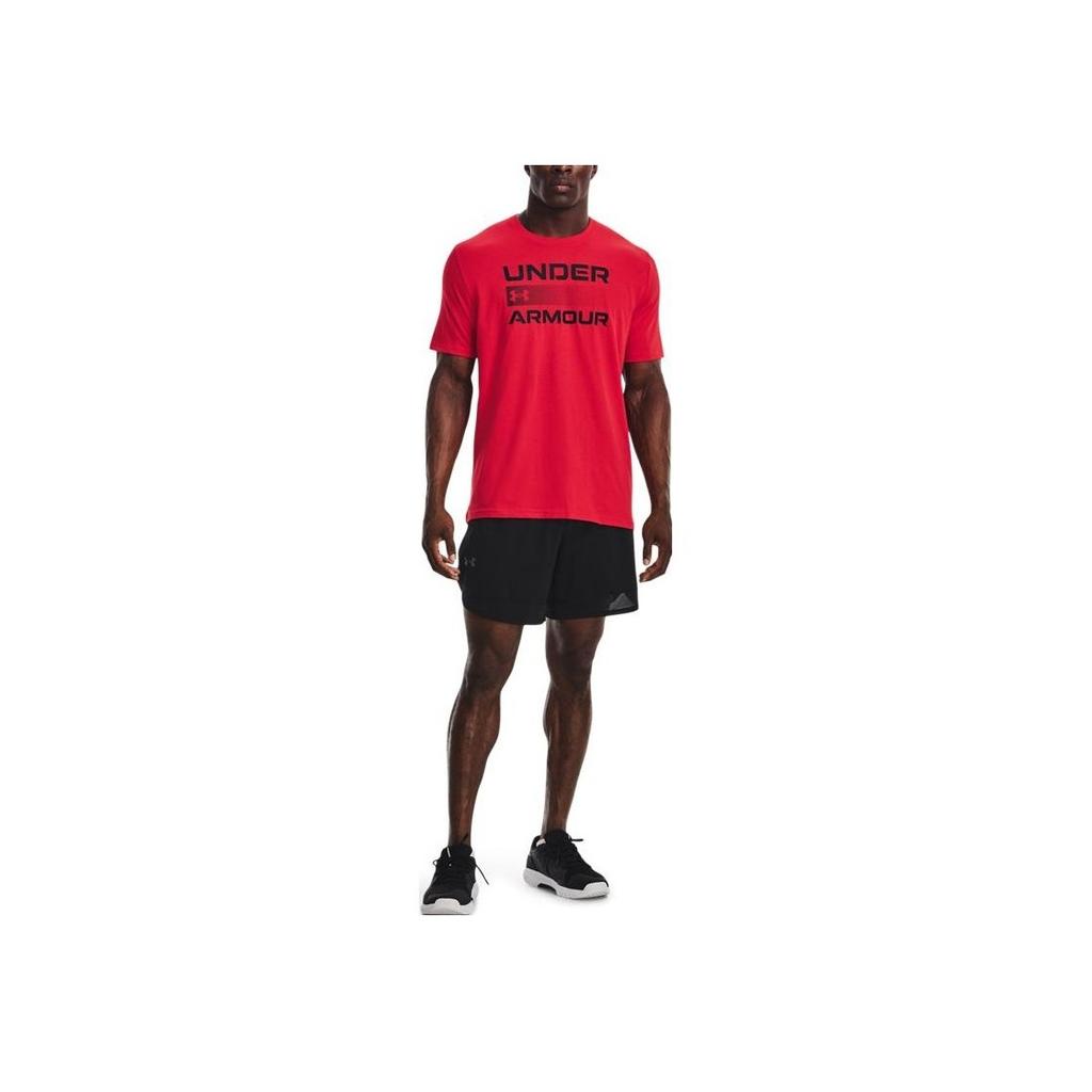 Under Armour UA Team Issue Soft Fit Training Round Neck Short Sleeve T-Shirt Men Tops Red 1370952-600