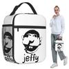 Jeffy Face Sml Rapper Isolierte Lunchtasche für Kinder Schul-Kühltasche Thermische Lebensmittelbox Tragetasche Auslaufsichere Lunchboxen Behälter