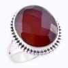 Natural Carnelian Gemstone Handmade 925 Solid Sterling Silver Ring Size 6 g2Y34