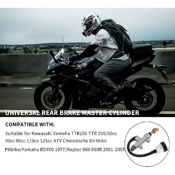 AHL Motorcycle Rear Brake Master Cylinder Pump Kit for Honda Yamaha Suzuki Kawasaki Arctic Cat