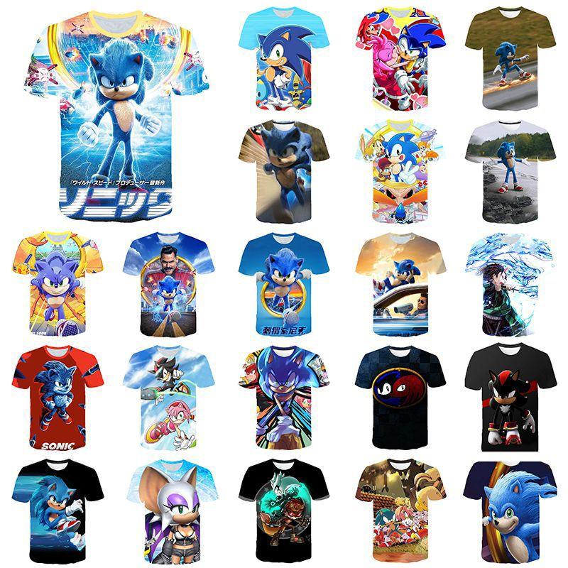 Vibrant Sonic The Hedgehog Printed T-shirt For Kids With Short Sleeves And Comfort Fit