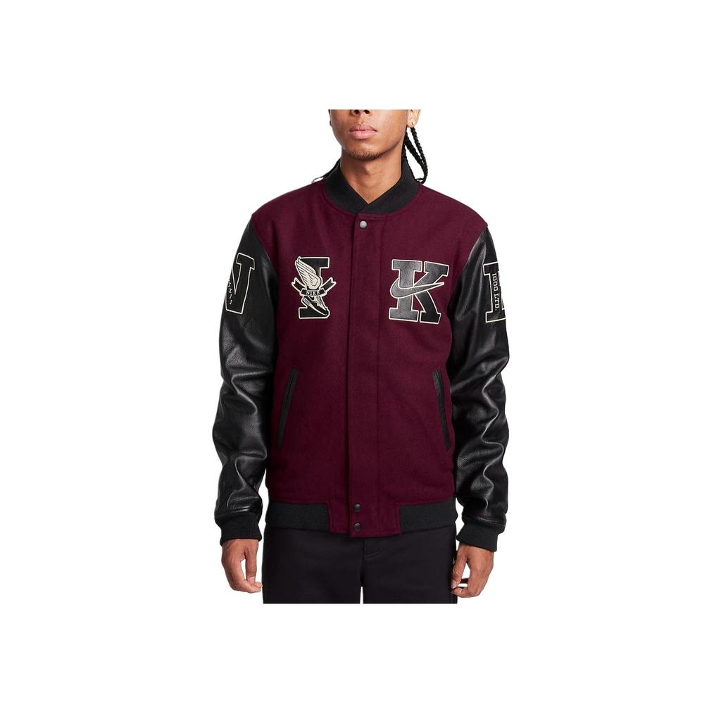 Nike Classic Comfort Leather Jacket Men Outerwear Dark-Brown Black FQ0299-681