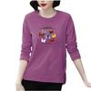 Fashion Women Casual Long Sleeve Printed  Blouse Ladies T-Shirt Tops