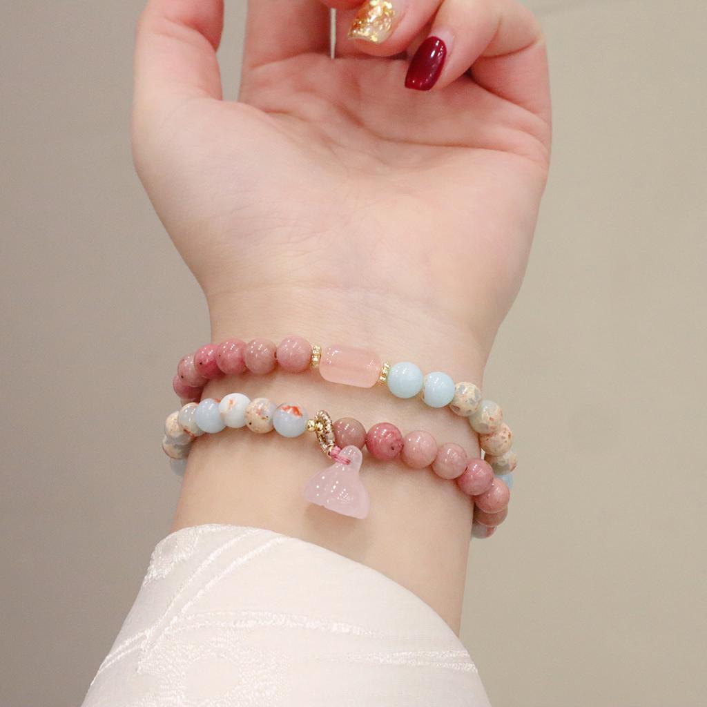 Steinarmband natürliches Pulverkristallarmband. Armreifen Damen Mode Schmuck Zubehör Geschenk
