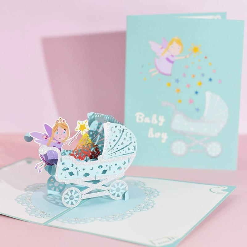 3D Pop Up Baptism Card Handmade Baby Christening Greeting Card Newborn Blessing Keepsake Baby Shower Gift Religious Card For God
