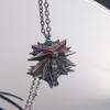 Medicine Man Metal Redeyed Wolf Pendant Necklace For Men With Animal Design And Gothic Style
