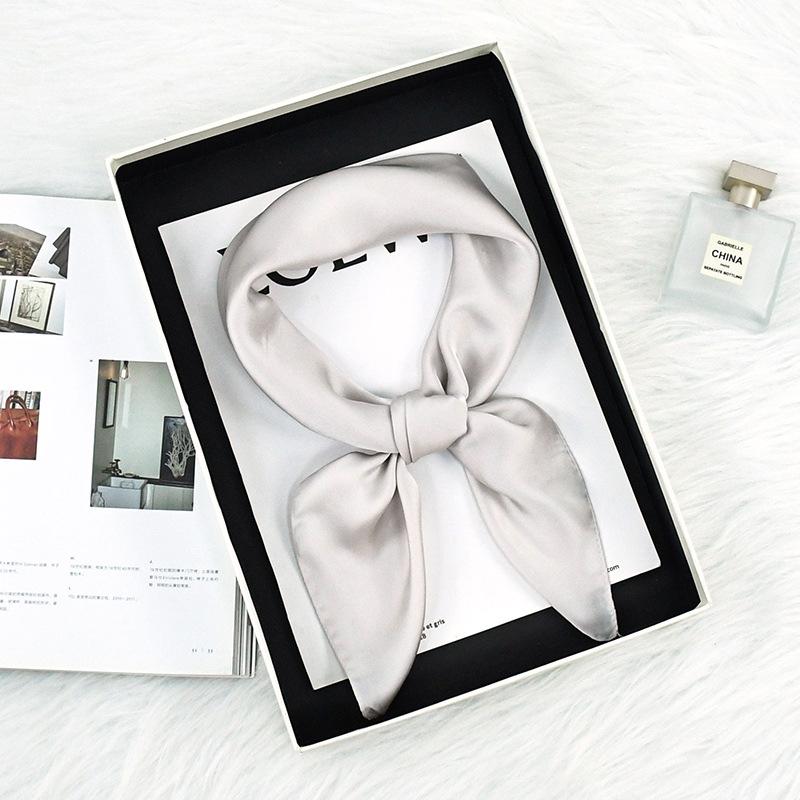 Spring/Autumn Solid Color Silk Scarf: 70cm Stylish & Versatile Women's Neck Accessory