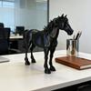Pferdestatue, 3D-gedruckte realistische Pferdeskulptur, Sammler-Tierskulptur, Feng Shui Ornamente für Heim- und Büro-Schreibtischdekoration